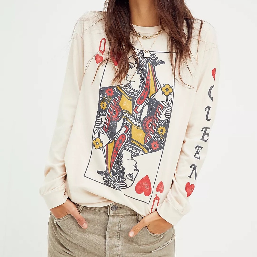 Used (worn once) Free People Queen Of Hearts Long Sleeve